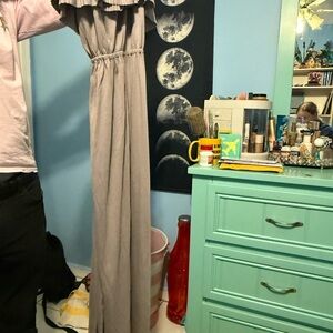 Elegant Gray Maxi Dress